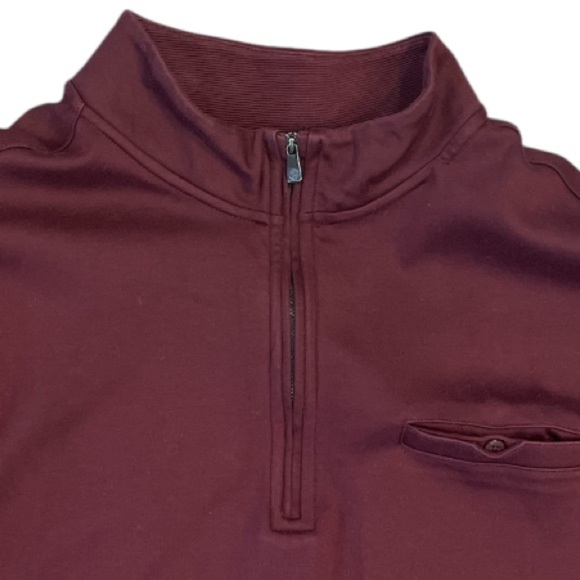 Hart Schaffner Marx XXL Men's Maroon Quarter Zip-Up Sweater - Picture 3 of 11